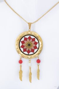 Collar con Aretes de Atrapa Sueños Modelo Equilibrio