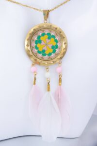 Collar con Aretes de Atrapa Sueños Modelo Abundancia