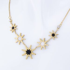 Collar con Aretes Estrellas Constelación