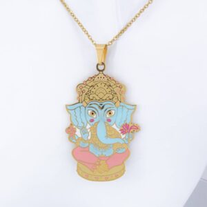 Collar con Aretes y cadena Ganesha